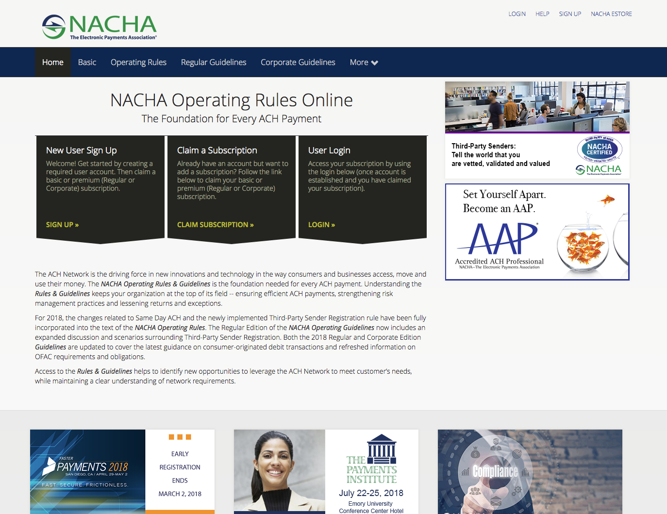 NACHA Operating Rules Online